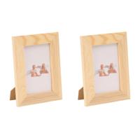 Houten fotolijsten/fotolijstjes - 3x stuks - 14.5 x 19.5 cm - DIY hobby/knutselen - Zelf beschildere