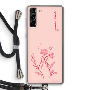 Giving Flowers: Samsung Galaxy S21 Plus Transparant Hoesje met koord