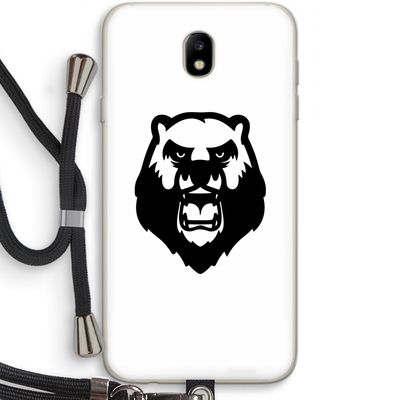 Angry Bear (white): Samsung Galaxy J7 (2017) Transparant Hoesje met koord