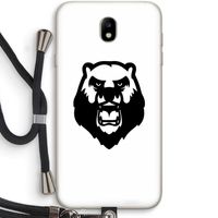 Angry Bear (white): Samsung Galaxy J7 (2017) Transparant Hoesje met koord