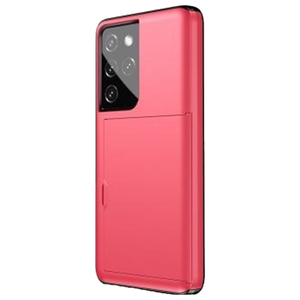 iPhone SE 2022 hoesje - Backcover - Hardcase - Pasjeshouder - Portemonnee - Shockproof - TPU - Rood