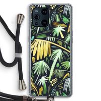 Tropical Palms Dark: Oppo Find X3 Pro Transparant Hoesje met koord