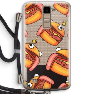 Hamburger: LG K10 (2016) Transparant Hoesje met koord