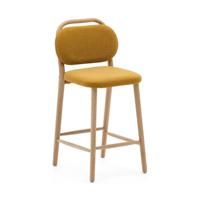 Kave Home Helda barkruk H65 chenille Mosterd