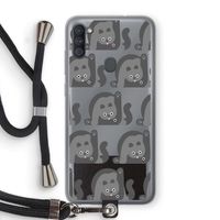 Cats: Samsung Galaxy A11 Transparant Hoesje met koord Cats: Samsung Galaxy A11 Transparant Hoesje met koord