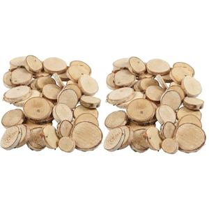 Kleine hobby schijfjes - mix ca 280x stuks - hout - hobby - knutselen - knutselhoutjes