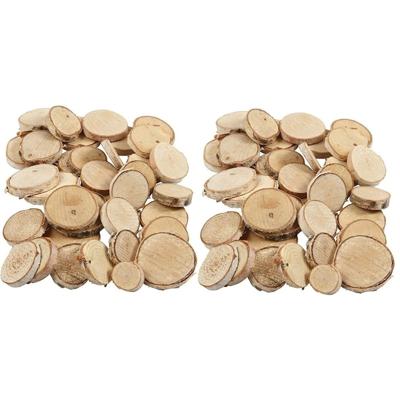 Kleine hobby schijfjes - mix ca 280x stuks - hout - hobby - knutselen - knutselhoutjes