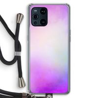 Clouds pastel: Oppo Find X3 Transparant Hoesje met koord