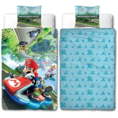 Beddengoedset - MARIO BROS - Mario II - Microvezel - 1 dekbedovertrek 140 x 200 cm + 1 kussensloop 63 x 63 cm