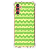 Samsung Galaxy A13 5G | A04s Doorzichtige Silicone Hoesje Waves Green