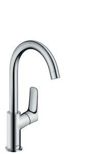 Hansgrohe Logiss wastafelkraan 210 met hoge 120° draaibare uitloop chroom 71131000