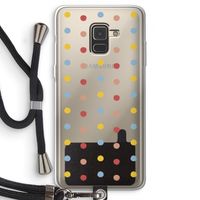 Bollen: Samsung Galaxy A8 (2018) Transparant Hoesje met koord