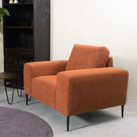 LABEL51 Fauteuil 'Ferraro' Bouclé, kleur Roest
