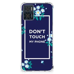 Motorola Moto E22 | E22i Anti Shock Case Flowers Blue DTMP