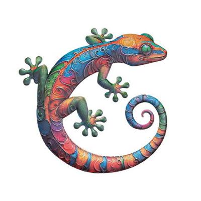 Wanddecoratie gecko 42x40cm - Annas collection