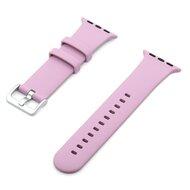 Rubberen sportbandje met gesp - Lichtpaars - Geschikt voor Apple Watch 38mm / 40mm / 41mm / 42mm Rubberen sportbandje met gesp - Lichtpaars - Geschikt voor Apple Watch 38mm / 40mm / 41mm / 42mm