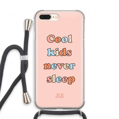 Cool Kids Never Sleep: iPhone 7 PLUS Transparant Hoesje met koord