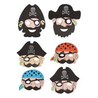 24 STUKS Mix Jongens Piraten Maskers van Foam Traktatie - - thumbnail