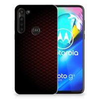 Motorola Moto G8 Power TPU bumper Geruit Rood - thumbnail