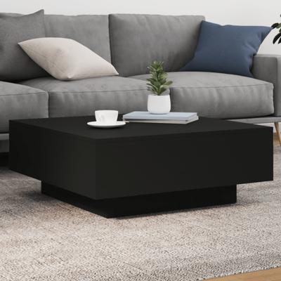 Salontafel 80x80x31 cm spaanplaat zwart