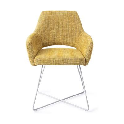 Jesper Home Yanai eetkamerstoel Lemon Limes cross white