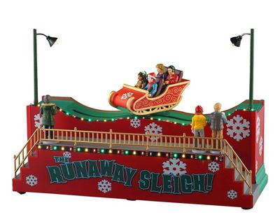 Kerstdorpminiatuur The Runaway Sleigh 16x36x27 cm - Lemax