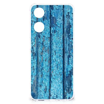 OPPO A58 | A78 5G Stevig Telefoonhoesje Wood Blue OPPO A58 | A78 5G Stevig Telefoonhoesje Wood Blue