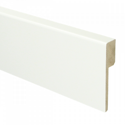 MDF Renovatieplint modern 90x18 voorgelakt RAL9016 - lengte 240cm