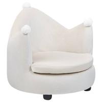 Beliani - VEGA - Kinderstoel - Beige - Fluweel