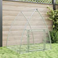 VidaXL Konijnenhok 100x105x120 cm gegalvaniseerd staal zilverkleurig