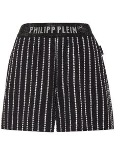 Philipp Plein short en coton à ornements en cristal - Noir