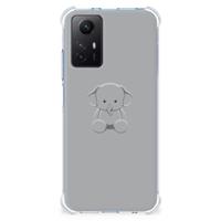 Xiaomi Redmi Note 12s Stevig | Bumper Hoesje | Grijs Baby Olifant