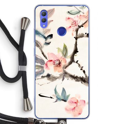 Japanse bloemen: Honor Note 10 Transparant Hoesje met koord