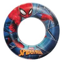 Opblaasbare zwemband/zwemring - Spiderman - blauw - D55 cm - zwembad speelgoed - kinderen