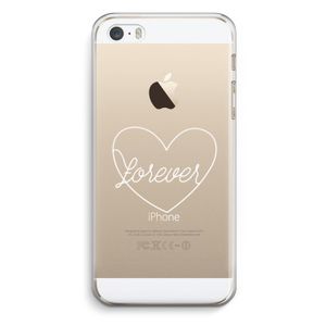 Forever heart pastel: iPhone 5 / 5S / SE Transparant Hoesje