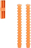 Mica Decorations dinerkaars ribbel 25cm oranje