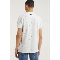 Petrol Industries regular fit polo met all over print wit - thumbnail