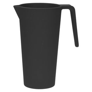 Schenkkan/waterkan - zwart - 1500 ML - melamine - D10 x H21 cm