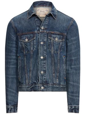 Polo Ralph Lauren veste en denim à détails de coutures - Bleu