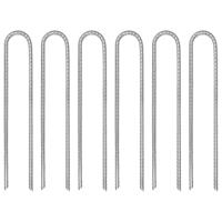 Tentharingen 6 st U-vormig Ø7 mm 30 cm gegalvaniseerd staal