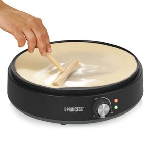 Princess Deluxe Crêpe maker Controlelampje, Anti-aanbaklaag Zwart