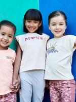 Sportieve 3-delige set voor meisjes ecru Sportieve 3-delige set voor meisjes ecru