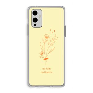 No rain no flowers: OnePlus 9 Transparant Hoesje