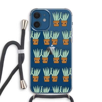 Sansevieria: iPhone 12 mini Transparant Hoesje met koord