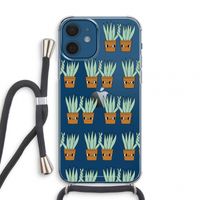 Sansevieria: iPhone 12 mini Transparant Hoesje met koord