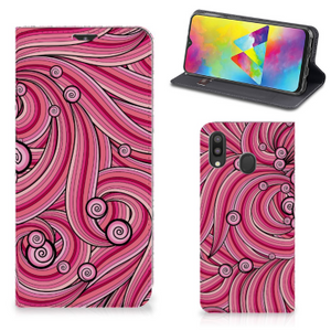 Samsung Galaxy M20 Bookcase Swirl Pink