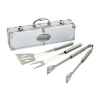 Orange85 Barbecue Grillset in Luxe Koffer - Barbecue accessoires - 37x10x8cm - RVS - Barbecue gerei sets - thumbnail