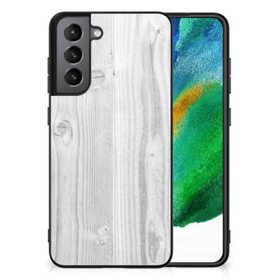 Samsung Galaxy S21FE Houten Print Telefoonhoesje White Wood