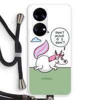 Unicorn: Huawei P50 Transparant Hoesje met koord