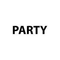Party tekst stickers   -